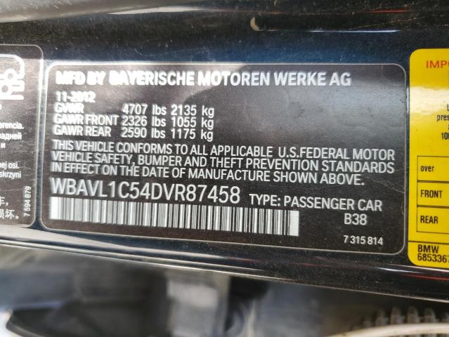 66977705 :رقم المزاد ، WBAVL1C54DVR87458 vin ، 2013 Bmw X1 Xdrive2 مزاد بيع