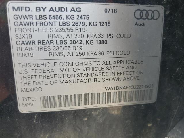 Aukcja sprzedaży 2018 Audi Q5 Premium Plus, vin: WA1BNAFY3J2214963, numer aukcji: 70631485