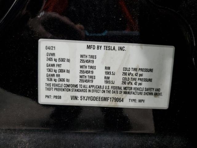 67426435 :رقم المزاد ، 5YJYGDEE6MF179064 vin ، 2021 Tesla Model Y مزاد بيع