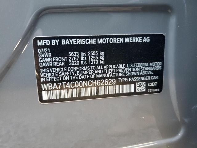 Продаж на аукціоні авто 2022 Bmw 740 Xi, vin: WBA7T4C00NCH62629, номер лоту: 67902555