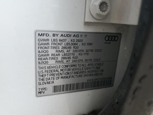 Продаж на аукціоні авто 2018 Audi Q7, vin: WA1LHAF71JD023338, номер лоту: 69204525