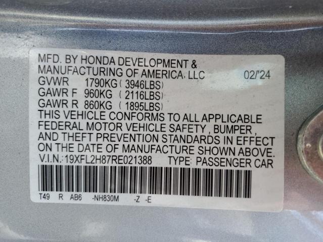 Продажа на аукционе авто 2024 Honda Civic Spor, vin: 19XFL2H87RE021388, номер лота: 69747745