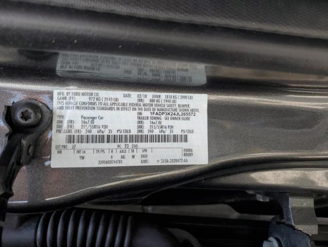 2018 Ford Focus Se მანქანა იყიდება აუქციონზე, vin: 1FADP3K24JL265572, აუქციონის ნომერი: 67207595