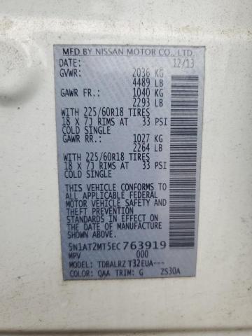 2014 Nissan Rogue მანქანა იყიდება აუქციონზე, vin: 5N1AT2MT5EC763919, აუქციონის ნომერი: 69042975