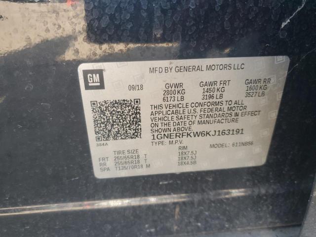66263735 :رقم المزاد ، 1GNERFKW6KJ163191 vin ، 2019 Chevrolet Traverse مزاد بيع