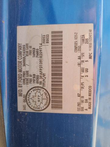 66826605 :رقم المزاد ، 3FAFP31391R209714 vin ، 2001 Ford Focus مزاد بيع