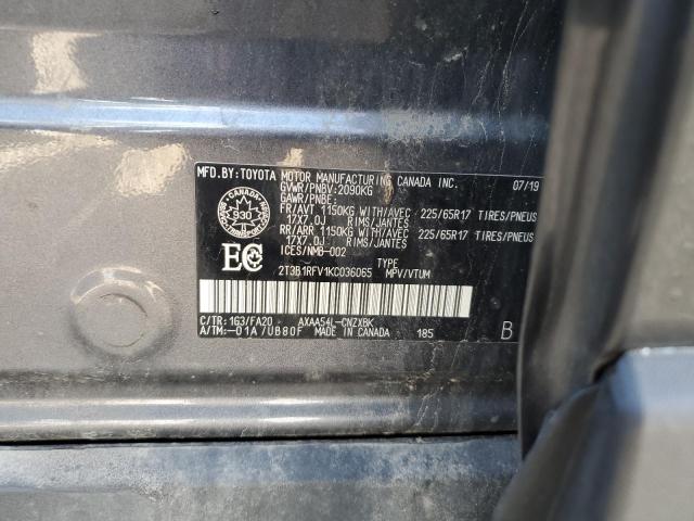 Aukcja sprzedaży 2019 Toyota Rav4 Le, vin: 2T3B1RFV1KC036065, numer aukcji: 69686895