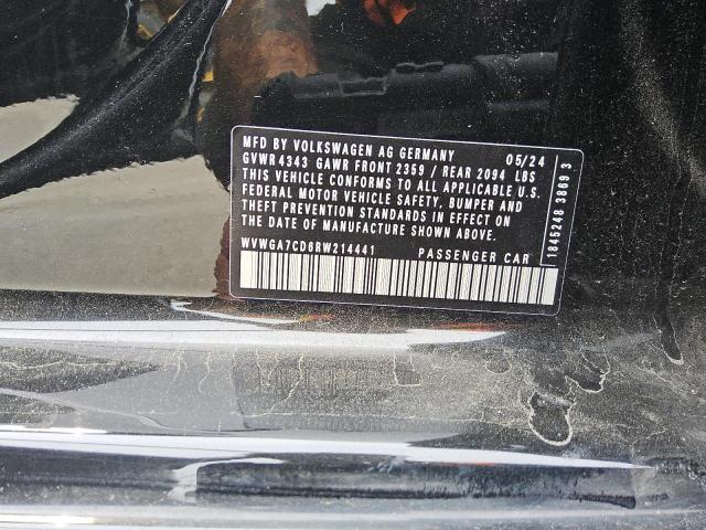 67606205 :رقم المزاد ، WVWGA7CD6RW214441 vin ، 2024 Volkswagen Gti S مزاد بيع
