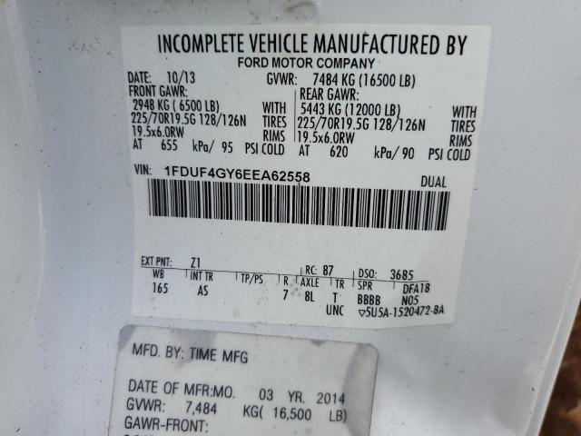 66339585 :رقم المزاد ، 1FDUF4GY6EEA62558 vin ، 2014 Ford F450 مزاد بيع