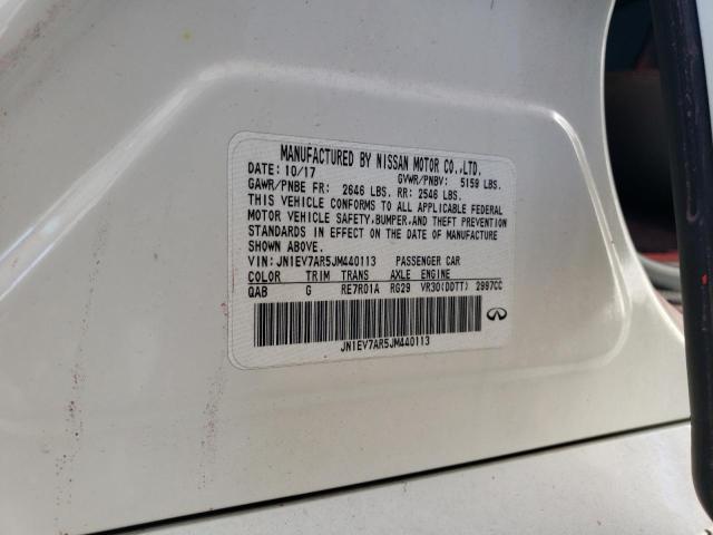 70642005 :رقم المزاد ، JN1EV7AR5JM440113 vin ، 2018 Infiniti Q50 Luxe مزاد بيع