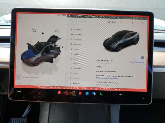 68210075 :رقم المزاد ، 7SAYGDED4RF162023 vin ، 2024 Tesla Model Y مزاد بيع