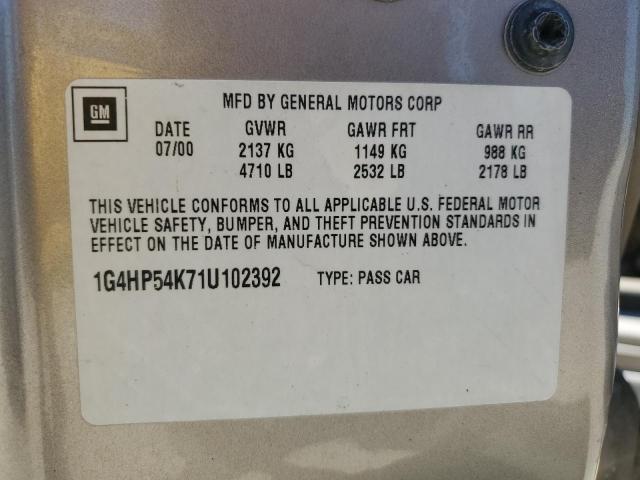 67147785 :رقم المزاد ، 1G4HP54K71U102392 vin ، 2001 Buick Lesabre Cu مزاد بيع