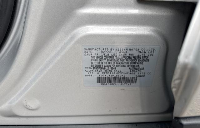 Продажа на аукционе авто 2020 Nissan Kicks S, vin: 3N1CP5BV6LL515545, номер лота: 71323395