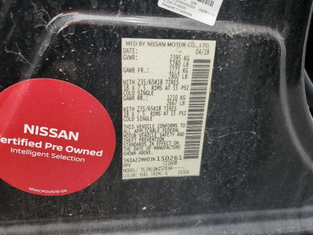 Aukcja sprzedaży 2018 Nissan Murano S, vin: 5N1AZ2MH0JN150261, numer aukcji: 68051955