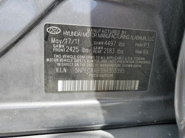 2011 Hyundai Sonata მანქანა იყიდება აუქციონზე, vin: 5NPEC4AB3BH303395, აუქციონის ნომერი: 70360715
