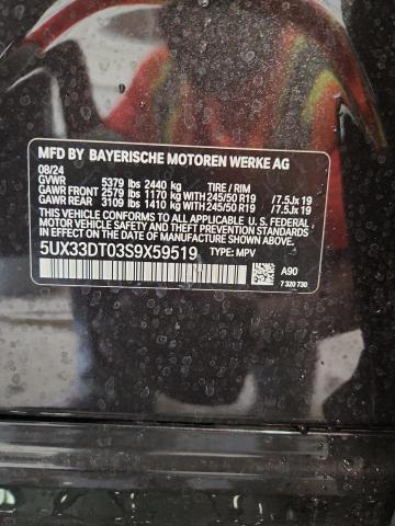 70462895 :رقم المزاد ، 5UX33DT03S9X59519 vin ، 2025 Bmw X4 مزاد بيع
