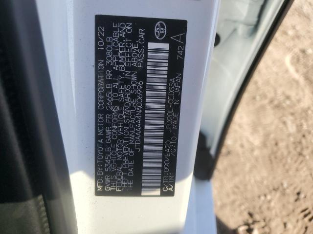 Продажа на аукционе авто 2022 Toyota Mirai Le, vin: JTDAAAAA4NA006996, номер лота: 69501595