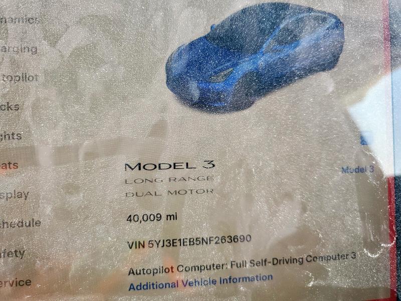 Продаж на аукціоні авто 2022 Tesla Model 3, vin: 5YJ3E1EB5NF263690, номер лоту: 69474245