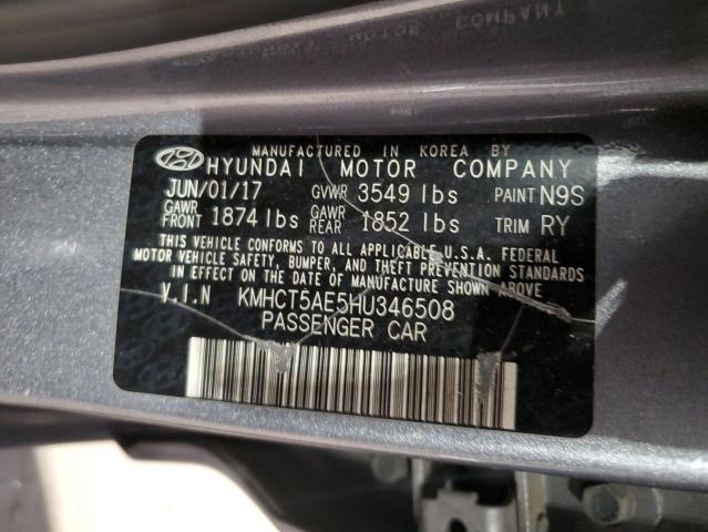 Продаж на аукціоні авто 2017 Hyundai Elantra, vin: KMHCT5AE5HU346508, номер лоту: 68467445