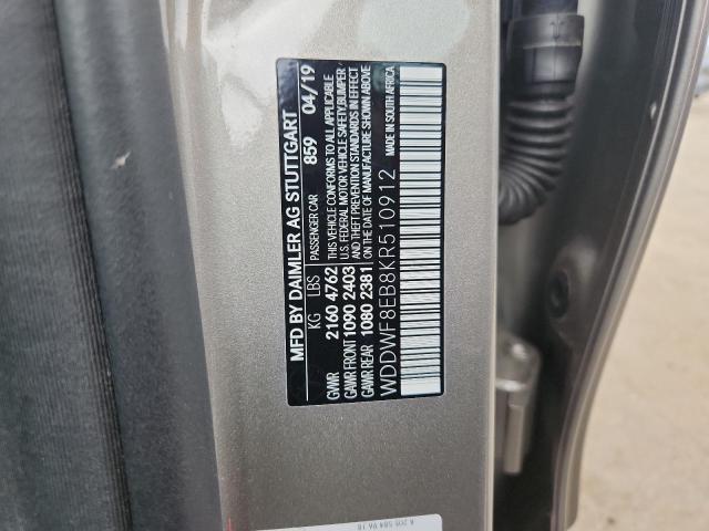 Aukcja sprzedaży 2019 Mercedes-benz C, vin: WDDWF8EB8KR510912, numer aukcji: 69612575