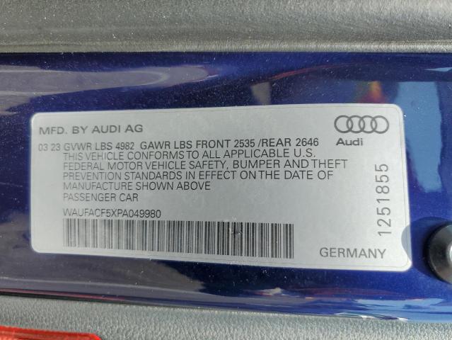 Aukcja sprzedaży 2023 Audi A5 Premium, vin: WAUFACF5XPA049980, numer aukcji: 67898865