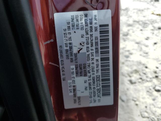 70601095 :رقم المزاد ، JM1CW2BL7C0139383 vin ، 2012 Mazda 5 مزاد بيع