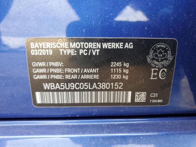 Продаж на аукціоні авто 2020 Bmw M340xi, vin: WBA5U9C05LA380152, номер лоту: 69913815