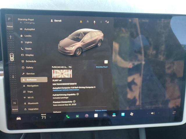 Aukcja sprzedaży 2022 Tesla Model X, vin: 7SAXCBE60NF358970, numer aukcji: 71065105