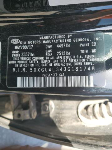 Aukcja sprzedaży 2018 Kia Optima, vin: 5XXGU4L34JG181748, numer aukcji: 69583735