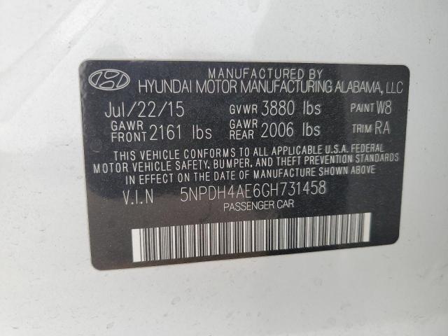 Aukcja sprzedaży 2016 Hyundai Elantra Se, vin: 5NPDH4AE6GH731458, numer aukcji: 70752515