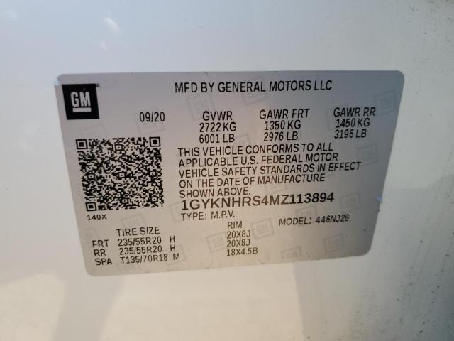 69372795 :رقم المزاد ، 1GYKNHRS4MZ113894 vin ، 2021 Cadillac Xt5 Sport مزاد بيع