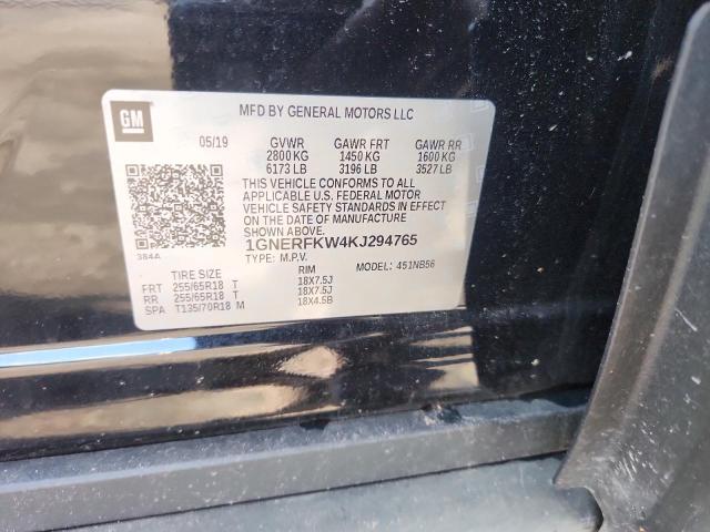 68322205 :رقم المزاد ، 1GNERFKW4KJ294765 vin ، 2019 Chevrolet Traverse Ls مزاد بيع