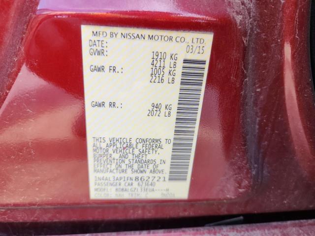2015 Nissan Altima 2.5 მანქანა იყიდება აუქციონზე, vin: 1N4AL3AP1FN862721, აუქციონის ნომერი: 69865335