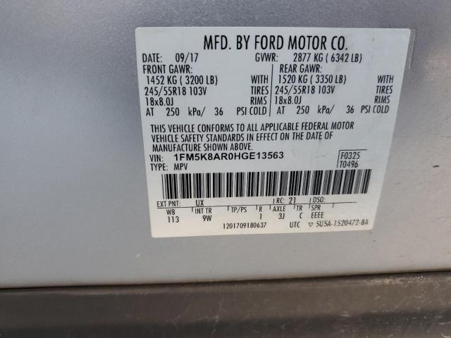 Aukcja sprzedaży 2017 Ford Explorer P, vin: 1FM5K8AR0HGE13563, numer aukcji: 76848485