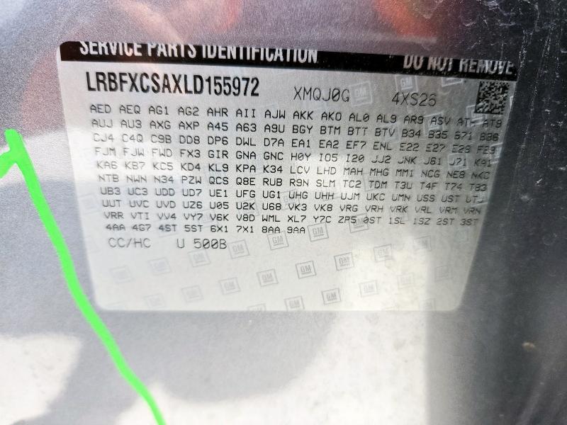Продаж на аукціоні авто 2020 Buick Envision E, vin: LRBFXCSAXLD155972, номер лоту: 67762445