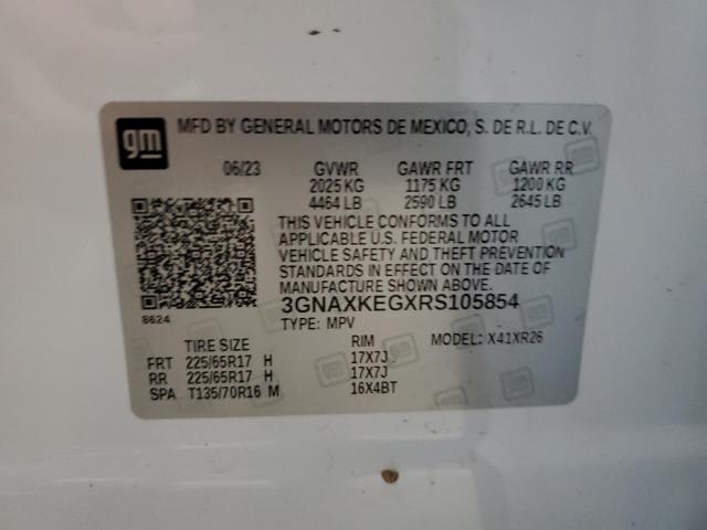 Aukcja sprzedaży 2024 Chevrolet Equinox, vin: 3GNAXKEGXRS105854, numer aukcji: 69565775