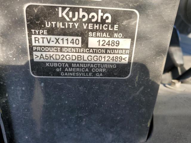 Aukcja sprzedaży 2016 Kubota Utv Rvt X1140, vin: A5KD2GDBLGG012489, numer aukcji: 69726705