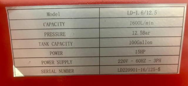 2024 Othr Air Compressor მანქანა იყიდება აუქციონზე, vin: LD220901161255, აუქციონის ნომერი: 69456295