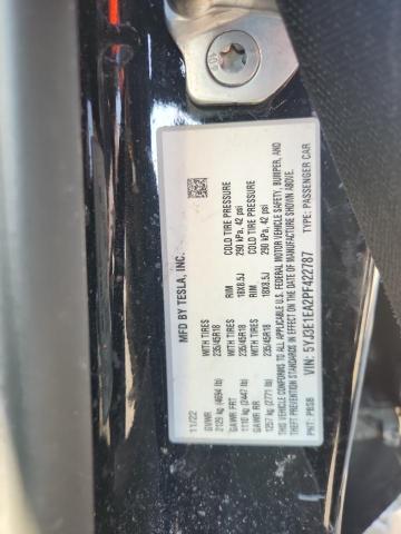Auction sale of the 2023 Tesla Model 3, vin: 5YJ3E1EA2PF422787, lot number: 92850095
