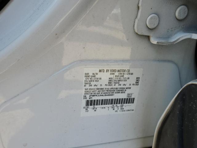 Продаж на аукціоні авто 2020 Ford Edge Sel, vin: 2FMPK3J94LBA88881, номер лоту: 68918815