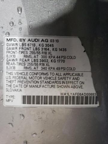 Продаж на аукціоні авто 2010 Audi Q7, vin: WA1LYAFE6AD006839, номер лоту: 67664465