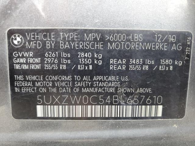 2011 Bmw X5 მანქანა იყიდება აუქციონზე, vin: 5UXZW0C54BL657610, აუქციონის ნომერი: 68172125