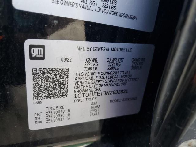 Продаж на аукціоні авто 2022 Gmc Sierra K15, vin: 1GTUUEET0NZ632831, номер лоту: 68946575