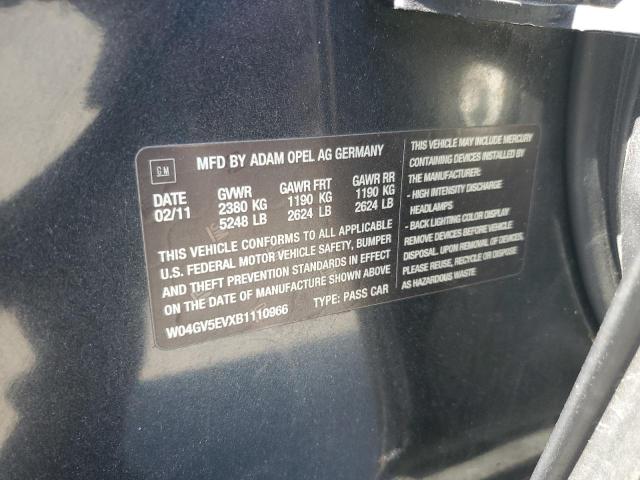 Продажа на аукционе авто 2011 Buick Regal Cxl, vin: W04GV5EVXB1110966, номер лота: 69799705