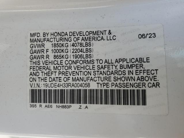 2024 Acura Integra A- მანქანა იყიდება აუქციონზე, vin: 19UDE4H33RA004058, აუქციონის ნომერი: 67671445