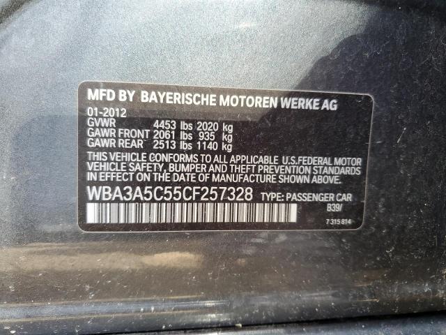 2012 Bmw 328 მანქანა იყიდება აუქციონზე, vin: WBA3A5C55CF257328, აუქციონის ნომერი: 69649125