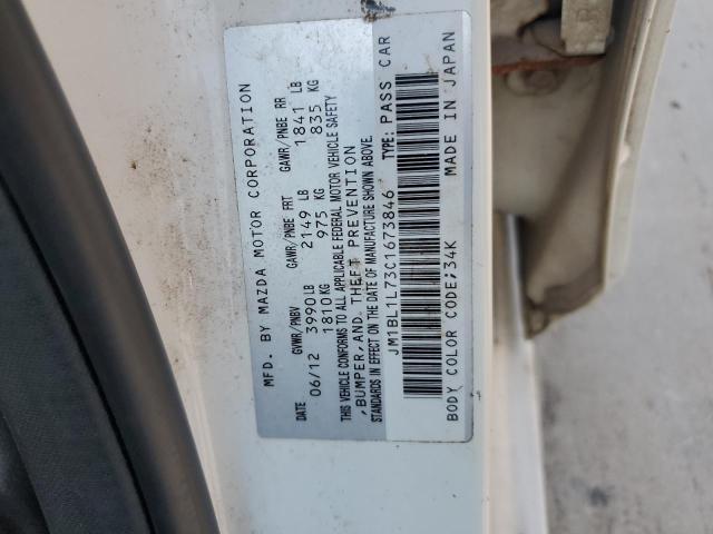 2012 Mazda 3 მანქანა იყიდება აუქციონზე, vin: JM1BL1L73C1673846, აუქციონის ნომერი: 66227265