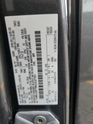 70559345 :رقم المزاد ، 1FMCU0F75KUC27701 vin ، 2019 Ford Escape مزاد بيع