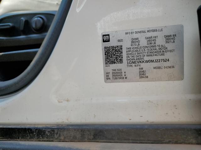 69182785 :رقم المزاد ، 1GNEVKKW0MJ227524 vin ، 2021 Chevrolet Traverse P مزاد بيع