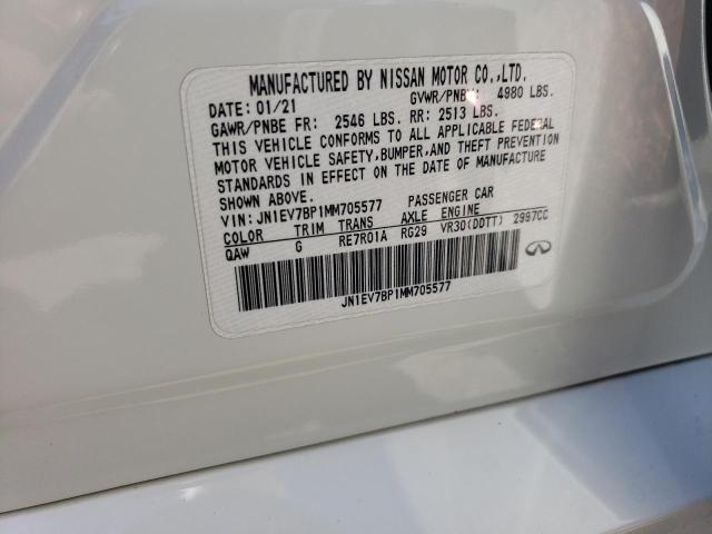 Aukcja sprzedaży 2021 Infiniti Q50 Luxe, vin: JN1EV7BP1MM705577, numer aukcji: 70515675